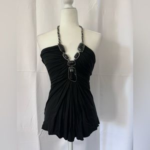 SKY womens top Size Medium - Beautiful large stone detail low cut halter straps